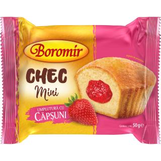 Chec Mini Boromir cu umplutura capsuni 50g