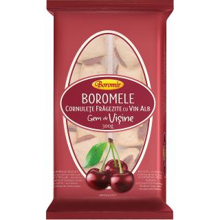 Cornulete Boromele cu vin alb si gem de visine 300g