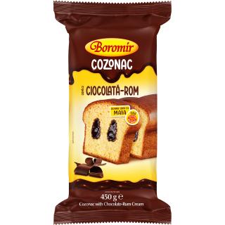 Cozonac Boromir crema cu ciocolata-rom 450g