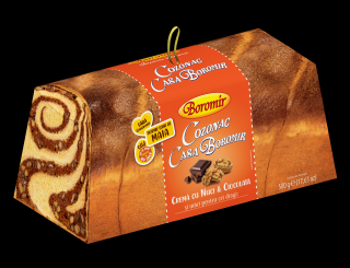 Cozonac Casa Boromir crema cu nuci si ciocolata 500g