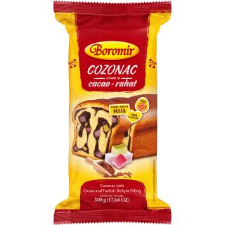 Cozonac crema cu cacao si rahat 500g