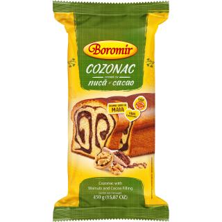 Cozonac crema cu nuca si cacao 450g