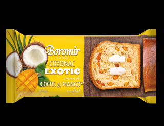 Cozonac Exotic crema de cocos si mango 400g