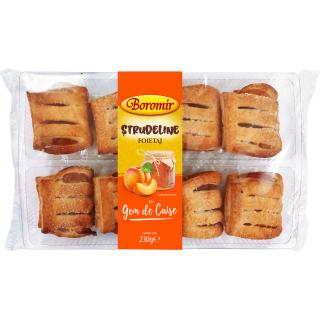 Strudeline foietaj cu gem de caise 230g