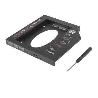 Adaptor HDD   SSD 2.5   SATA III, pentru inlocuire unitate optica 12.7 mm, Lanberg 41553, cu accesorii
