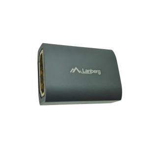 Adaptor HDMI mama la HDMI mama, 8K, Lanberg 44094, DSC, eARC, HDR, carcasa aluminiu, argintiu