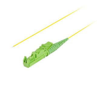 Adaptor retea fibra optica coada Pigtail cu conector E2000 APC, lungime 2m, Lanberg 43354, Easy Strip SM OS2 G657A1, galben