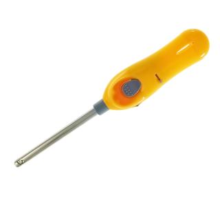 Aprinzator cu gaz, FE-40797, cu reglare flacara si sistem de blocare, reincarcabil, galben