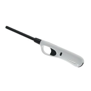 Bricheta cu gaz, BRB00047 White, reincarcabila, pentru aprins focul, alba