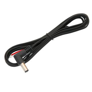 Cablu alimentare DC 2.5 5.5mm, in unghi 90 grade, Xtreme 08711, lungime 1.8m, capat deschis, negru