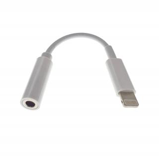 Cablu audio adaptor iPhone7, jack 3.5mm mama la Apple 8 pini Lightning tata, casti audio, alb