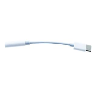 Cablu audio, adaptor Jack 3.5mm mama la USB Tip C tata, Platinet 45644, lungime 5 cm, alb