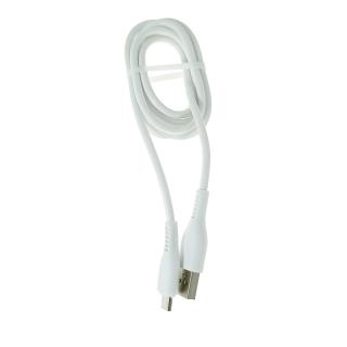 Cablu cu conectori USB-A tata la microUSB tata, 3.1A, lungime 100cm, Jellico KDS-30 64120, incarcare, transfer date, alb