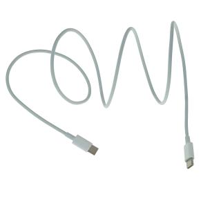 Cablu cu conectori USB-C tata la USB-C tata, pentru incarcare pana la 18W, lungime 100cm, alb