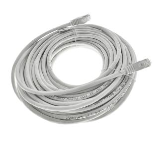Cablu ecranat FTP, Lanberg 41999, cat.5e, mufat 2xRJ45, lungime 15m, AWG 26, 100 MHz, de legatura retea, ethernet, alb