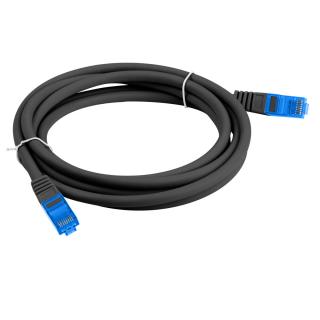 Cablu ecranat S   FTP, Lanberg 42484, cat.6A, lungime 2m, AWG 26, 500 MHz, LSZH, mufat 2xRJ45, ethernet, negru