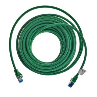 Cablu ecranat S   FTP, Lanberg 42716, cat.6A, mufat 2xRJ45, lungime 10 m, AWG 26, 500 MHz, LSZH, de legatura retea, ethernet, verde