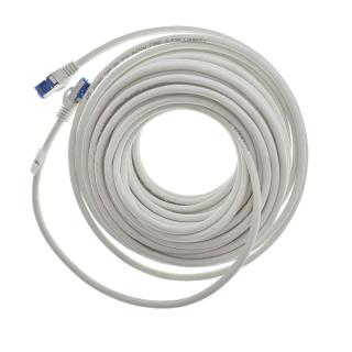 Cablu ecranat S   FTP, Lanberg 42736, cat.6A, mufat 2xRJ45, lungime 20 m, AWG 26, 500 MHz, LSZH, de legatura retea, ethernet, alb