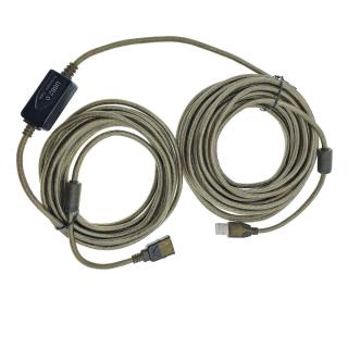 Cablu prelungitor USB 2.0 activ , lungime 15 m, USB A tata la USB A mama, cu repetitor, negru