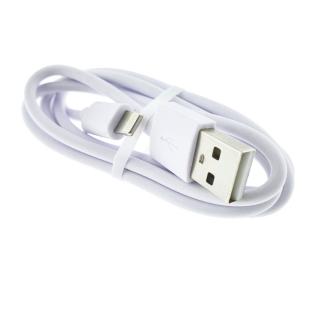Cablu USB Compatibil Apple iPhone cu conector de tip lightning 8 Pin, 1 Metru, Alb, Incarcare Rapida 2A