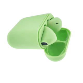 Casti wireless Bluetooth v.5.0, inPods 12 Simple, Touch Control, carcasa de incarcare, verzi