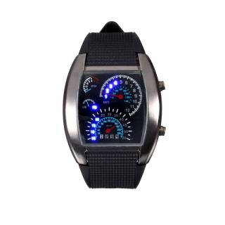 Ceas fashion sport de mana cu LED, afisare zi, data si saptamana, diametru prindere 25 cm, negru