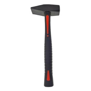 Ciocan 1500g, cu maner 335x33x28mm, din fibra, izolat, anti-alunecare, negru cu rosu
