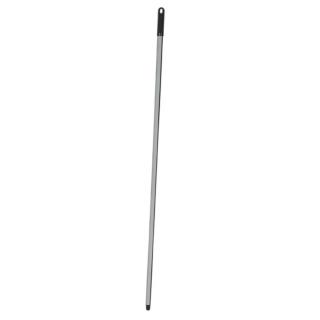 Coada metalica pentru matura sau mop, lungime 122 cm, diametru 21mm, cu filet si maner din plastic, argintie