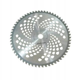 Disc circular vidia pentru motocositoare, 255mm, grosime 2 mm, 60 dinti, cu gauri de ventilatie