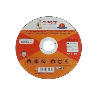 Disc de taiere metal, pentru polizor unghiular, 12200 rpm, diametru 125 mm, 1.6 mm grosime, alezaj de 22.2 mm, max. 80m s