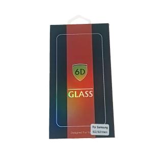 Folie sticla securizata 6D compatibila cu Samsung Galaxy S22   S23, HD, grosime 0.40 mm si duritate 9H, cu accesorii, rama neagra