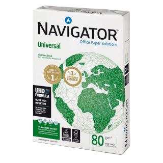Hartie Premium Multifunctionala A4 NAVIGATOR Universal 80g mp, formula UHD, pentru toate imprimantele si copiatoarele, 500 coli top