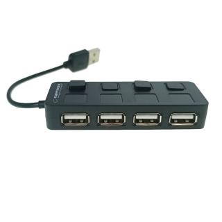 Hub USB 2.0 cu 4 porturi cu comutatoare, Esperanza, 480 MB s, negru