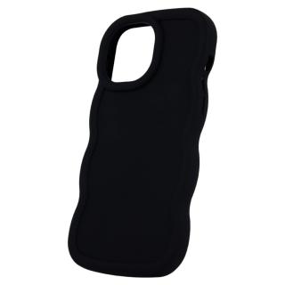 Husa spate Candy pentru protectie Samsung Galaxy A55 5G, din TPU mat cu margini ondulate, neagra