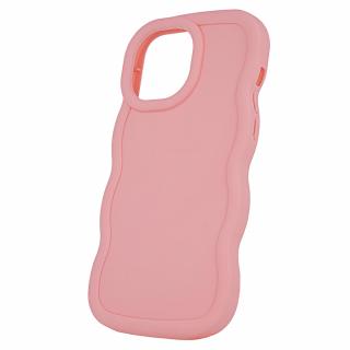Husa spate Candy pentru protectie Samsung Galaxy A55 5G, din TPU mat cu margini ondulate, roz