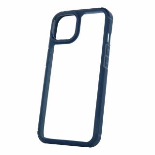 Husa spate Color Shock pentru protectie iPhone 11, compatibila MagSafe, cu rama albastra