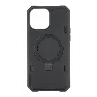 Husa spate Defender Mag Ring pentru protectie iPhone 13 Pro Max, din TPU, compatibil cu tehnologia MagSafe, neagra
