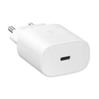 Incarcator la retea cu port USB tip C, Samsung EP-TA800EWE Super Fast Charging, 5V 3A, maxim 25W, alb