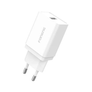 Incarcator retea, un port USB, 5V 3A QC 3.0, Foneng K300, alb