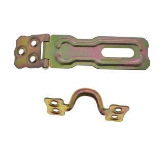 Incuietoare aplicata, cu ochi de blocare pentru inchidere cu lacat, 112x31mm, zincata
