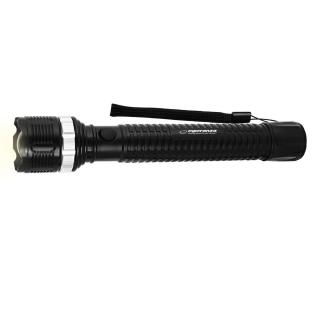 Lanterna LED 1W, 100 lumeni, lumina reglabila, 3 x R20, 30 x 5 cm, rezistenta, ES-96109, neagra