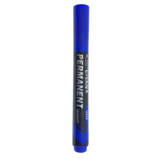 Marker albastru permanent cu varf rotund 2.5mm, rezistent la apa, scriere lina, model Everyday U216, lungime 145 mm, cu capac