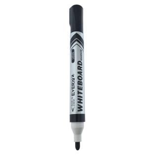 Marker whiteboard negru, varf rotund 2.5 mm, scriere lina, model Everyday 016, lungime 144 mm, stergere uscata, pentru tabla de scris, melaminat, sticla si alte suprafete neporoase