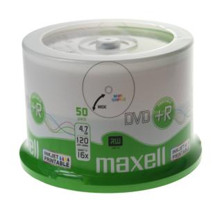 Maxell - DVD+R, 4.7Gb, 16X , Maxell, Printabil Inkjet , Cake Box 50 buc   pret set