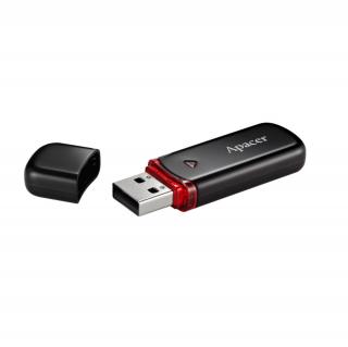 Memorie USB 2.0, capacitate 64 Gb, Apacer AH333 Mysterious Black, cu capac, neagra
