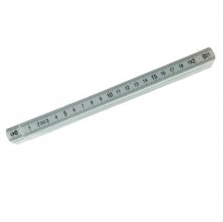 Metru pliant din plastic, 2M, 10 segmente, alb