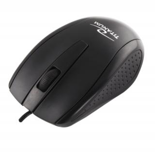 Mouse optic USB , Titanum  Marlin TM110K, 3D , 1000 DPI , Blister , negru