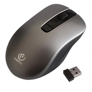 Mouse wireless 2.4 GHz cu receptor nano USB, Rebeltec Star, 800 1000 1600  DPI, 4 butoane si scroll, 2 x AAA, gri