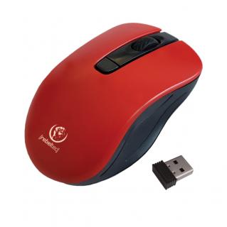 Mouse wireless 2.4 GHz cu receptor nano USB, Rebeltec Star, 800 1000 1600  DPI, 4 butoane si scroll, 2 x AAA, rosu