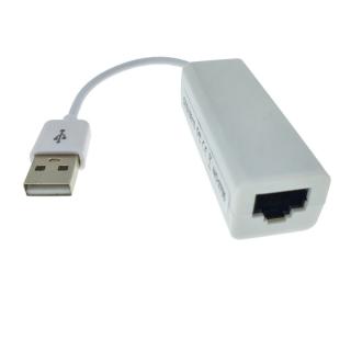 Placa de retea, USB 2.0 tata la RJ-45 mama, adaptor LAN Ethernet, internet 10 100 Mbps,alb